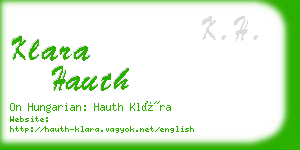 klara hauth business card